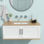 Lavabo de salle de bain rectangulaire encastré en céramique blanc 19,5 "x 14" avec trop-plein