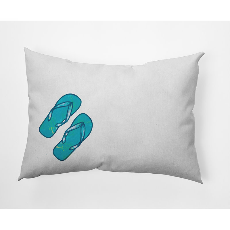 Outdoor Reversible Throw Pillow, White