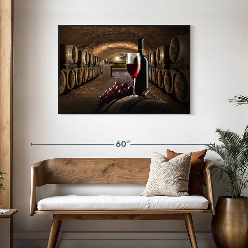 Winery, Cadre flottant noir, 43 po x 29 po
