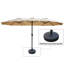 Parasol de marché rectangulaire à double face 15 pi x 9 pi avec manivelle - Parasol en acier robuste-1667567560