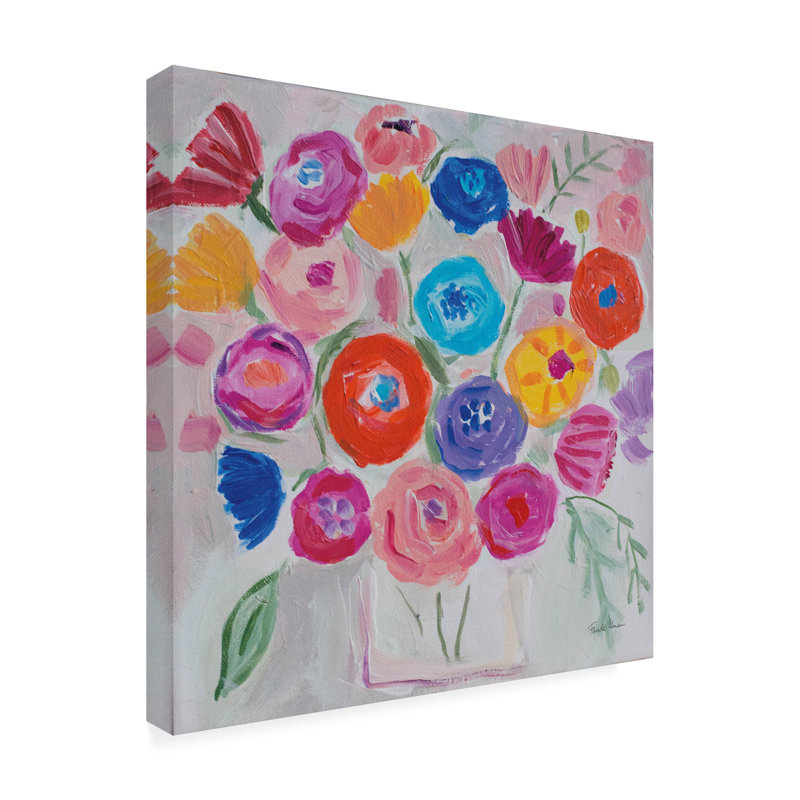 Art sur toile «Delicate Flair II» par Farida Zaman, H 18 po x l 18 po x P 2 po