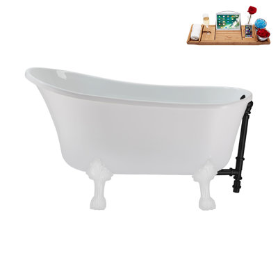 51.2'' x 25.6'' Soaking Acrylic Bathtub