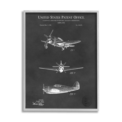 " Vintage Airplane Vehicle Diagram " by Karl Hronek