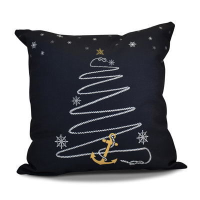 Housse et insert de coussin décoratif d'extérieur Coastal Christmas