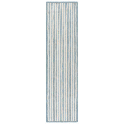 Tapis d'intérieur rayé en coton touffeté à la main Martha Stewart