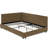 Upholstered Full Size Bed Frame With Comfortable Armrest And , Velvet Fabric, For Bedroom Living Room, , Brown Mid-Century Style Frame, Upholstery Strong,-691891417