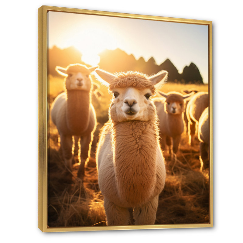 «Alcapas Pastoral Harmony», reproduction sur toile, H 32 po x l 16 po, Cadre flottant doré