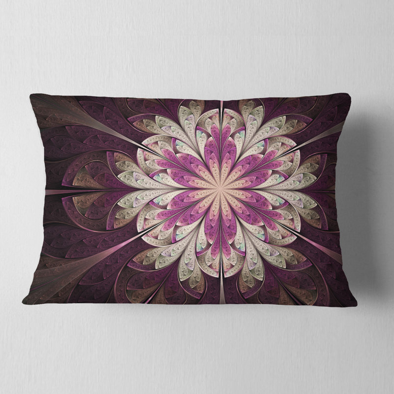 Coussin lombaire à fleur arrondie floral