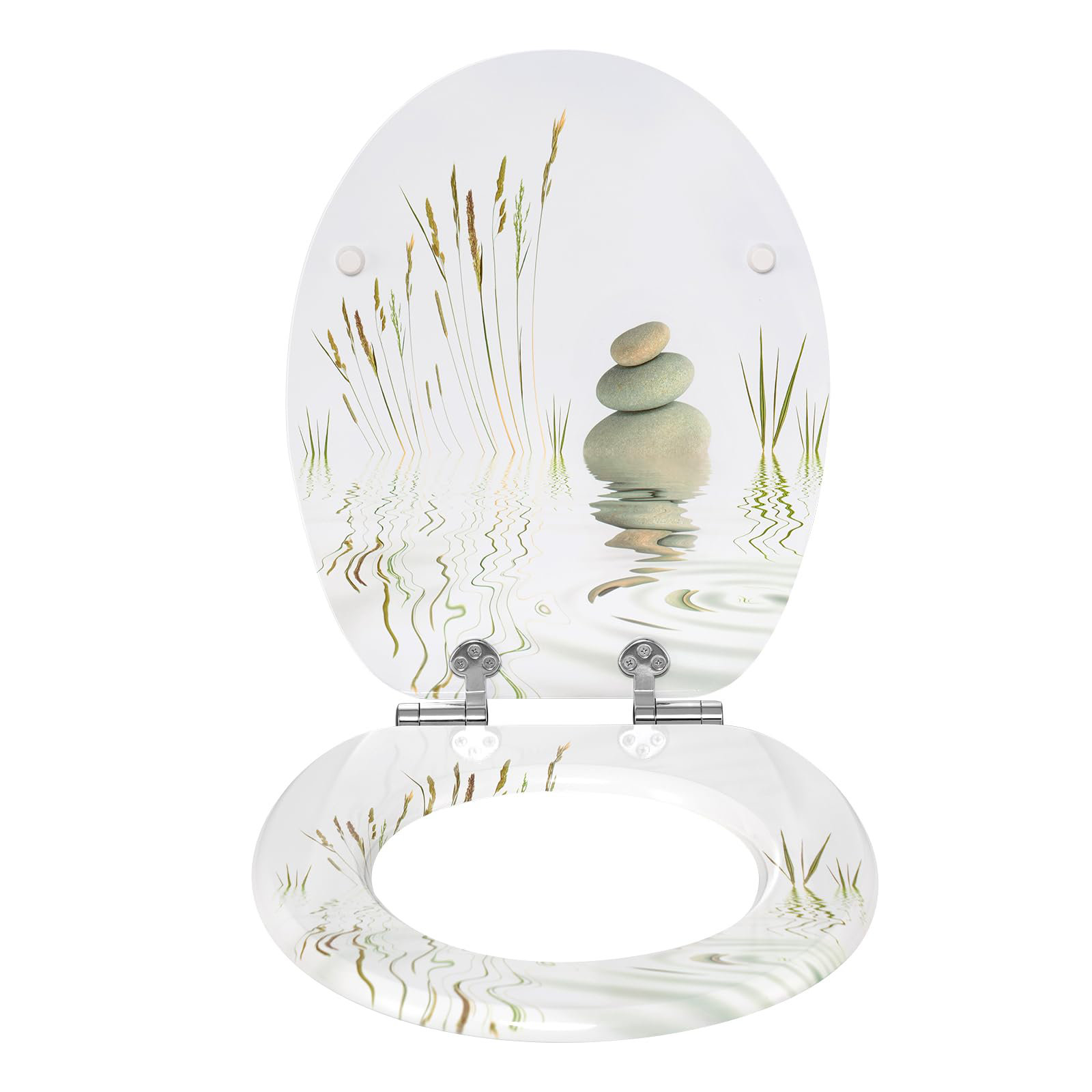 Draper Wooden Toilet Seat,Soft Close Toilet Seat Lid Cover With