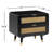 Cianciulli 2 - Drawer Nightstand in Black/Natural/Brass