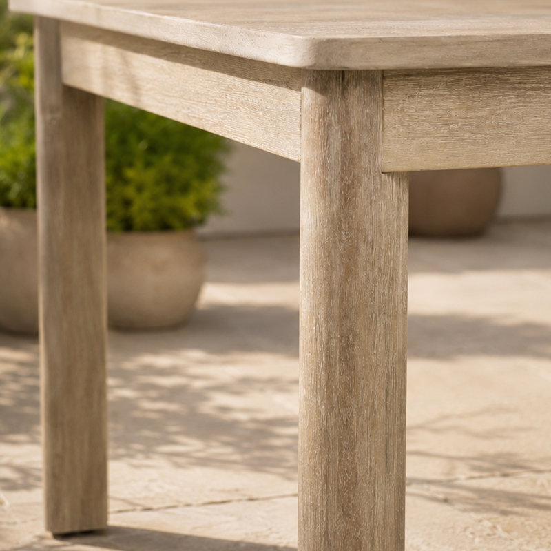 63" W x 40" D Rectangular Solid Wood Outdoor Dining Table