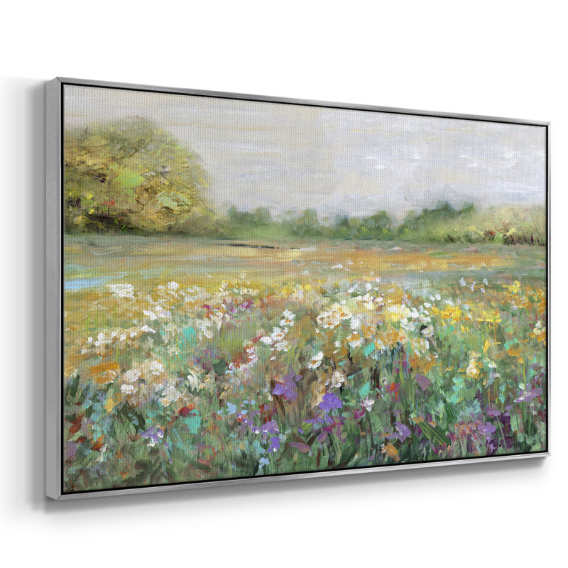 «Country Meadow», reproduction d'art sur toile, Argent, H 17 po x l 25 po x P 2 po