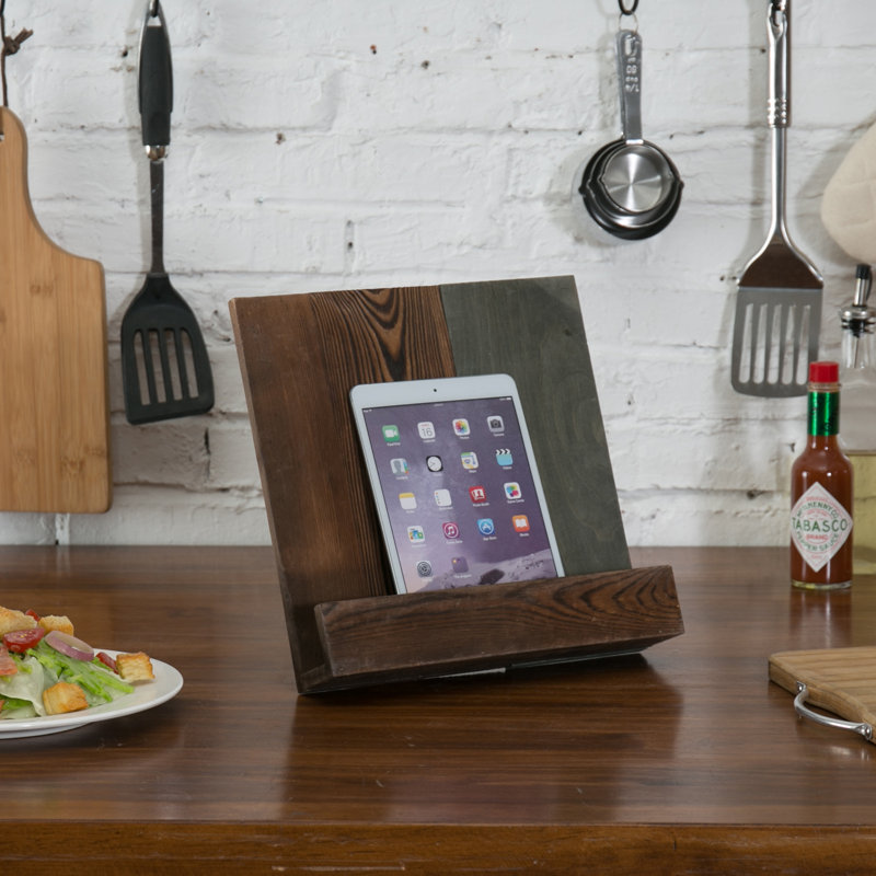 25.9 cm H Solid Wood Book Stand