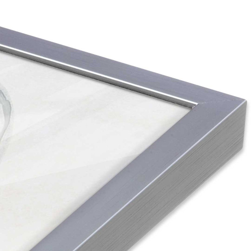 «Granite Turntable II» par June Erica Vess, reproduction d'art sur toile, H 40 po x l 30 po, Argent argent