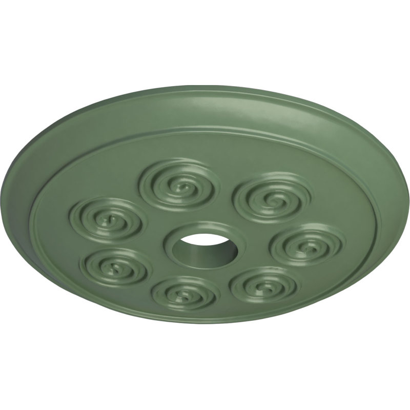 Médaillon de plafond en spirale 25 1/4 po x 4 po x P 2 po (convient aux auvents jusqu'à 4 po), Vert athénien