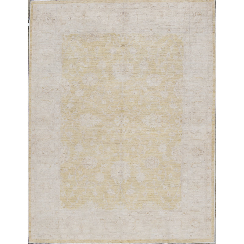 Tapis beige de haute qualité noué à la main Ziegler