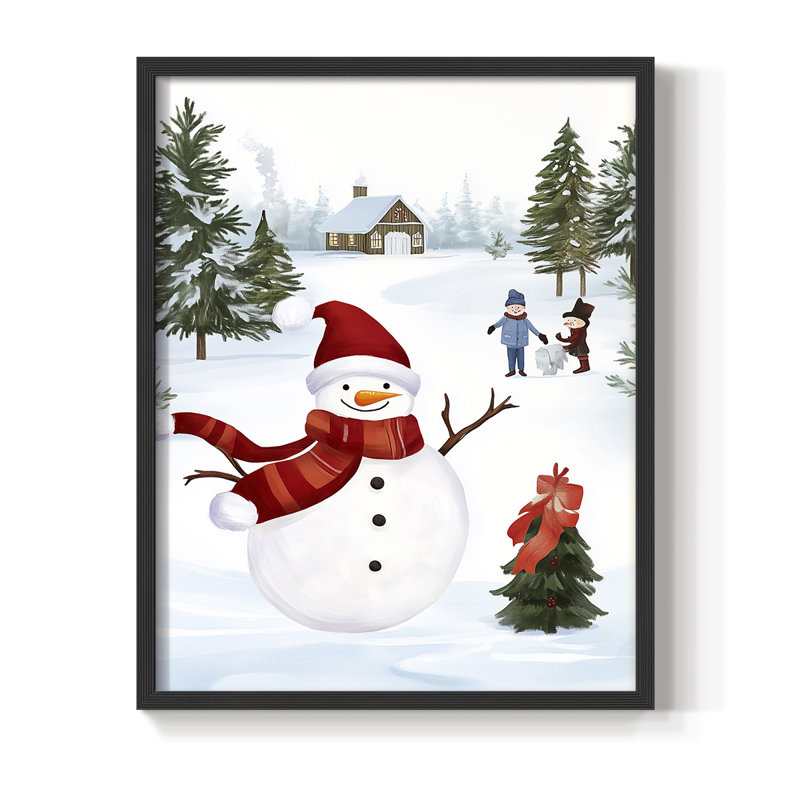 «Christmas Holiday Art» CECIX, reproduction d'art encadrée, Noir, noir, noir, noir, H 30 po x l 24 po