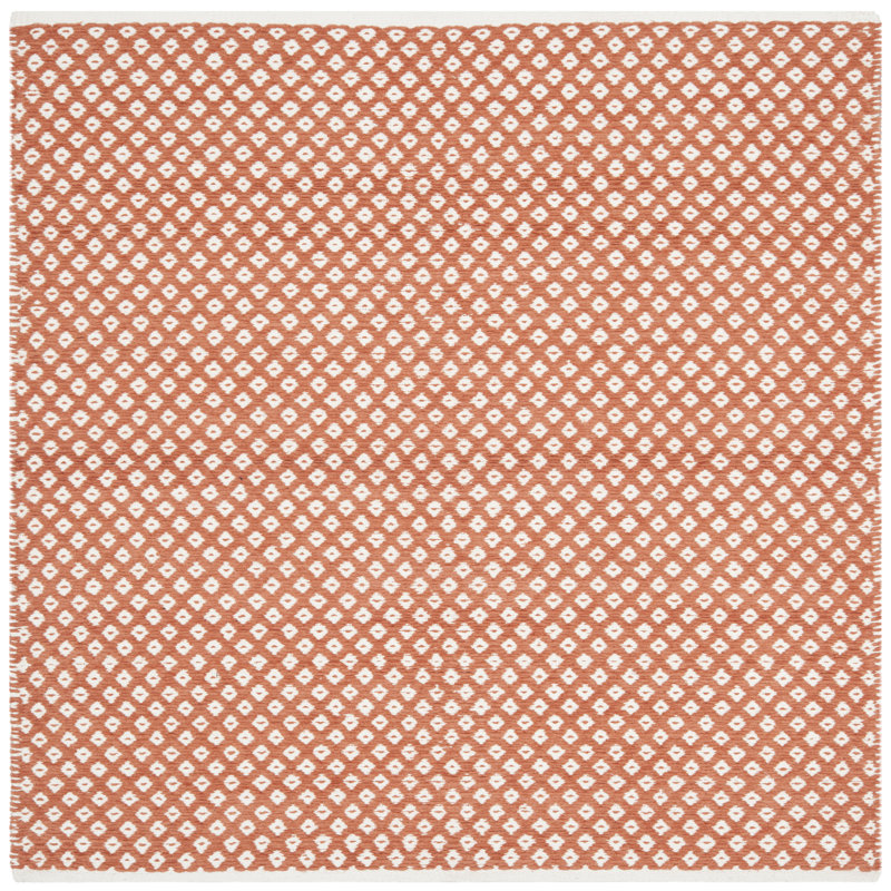 Mandeville Geometric Cotton Hand Woven Area Rug, Square 122 cm