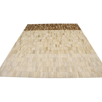 Performance Leather Geometric Indoor Rug