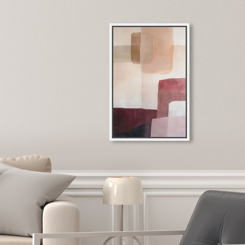 Ruby Dreams I Canvas Abstract Print by Oliver Gal, Black Frame, 10 x 15, 16"H x 11"W, White Frame