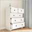 Commode à 5 tiroirs avec porte de style campagnard, rangement spacieux et finition blanche moderne pour une utilisation polyvalente à la maison