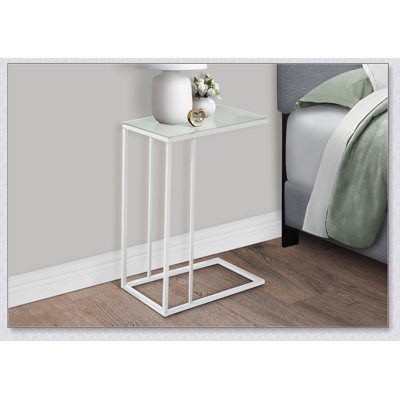 Stylish C-Shaped Accent Table For Living Room And Bedroom, Perfect For Snacks, Drinks, And Devices With Space-Saving Design.