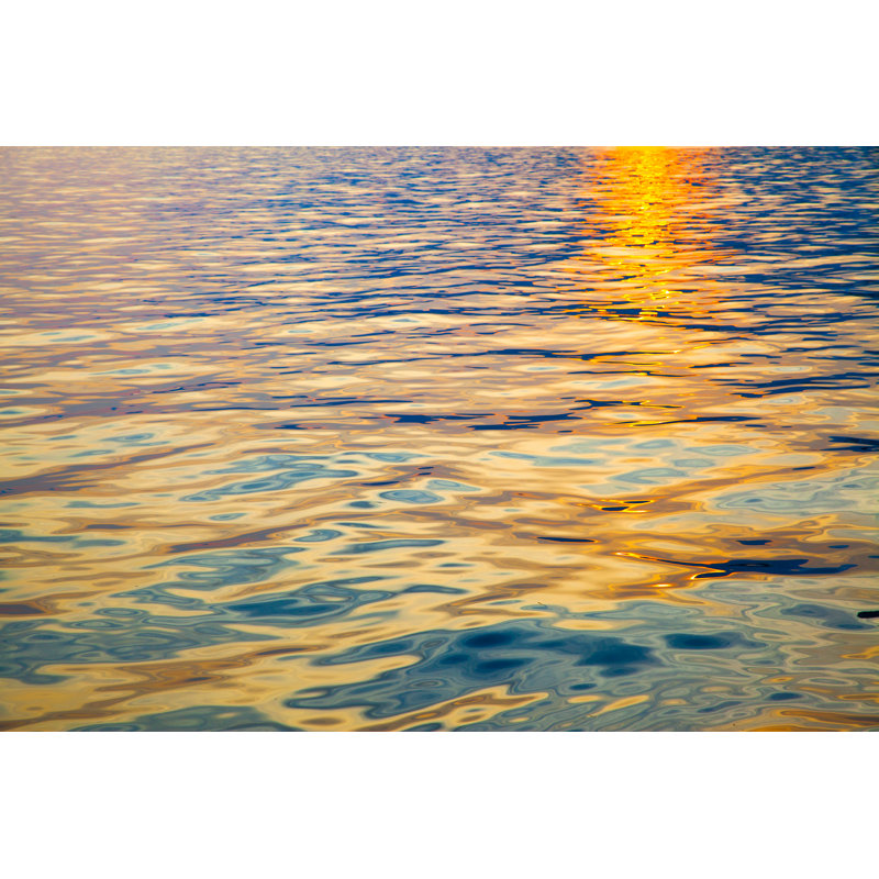 Water Surface At Sundown - Wrapped Canvas Print, 30cm H x 46cm W x 3.8cm D