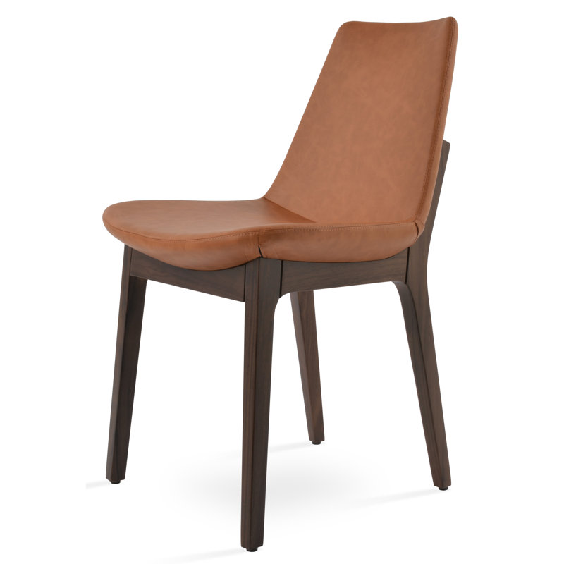 Eiffel Wood Dining Chair, Caramel PPM, Walnut
