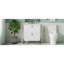 Meuble-lavabo blanc de 30 po avec lavabo en céramique, système de tiroir à fermeture en douceur, aspect cannelé et configuration de rangement optimale