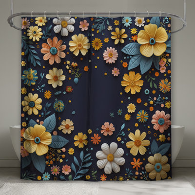 Rideau de douche floral - Bohème