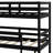 Detachable Triple Rubber Wood Bunk Bed With Ladders, Guardrails-861257477