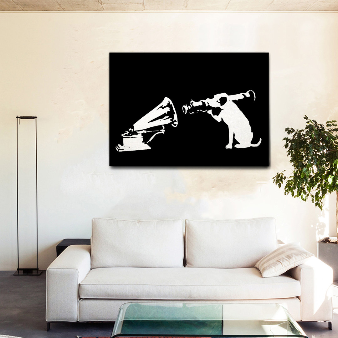 Leinwandbild Hmv Dog von Banksy