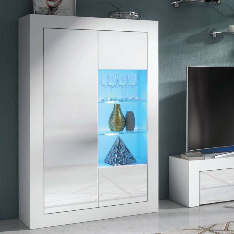 Bronya Display Cabinet, White