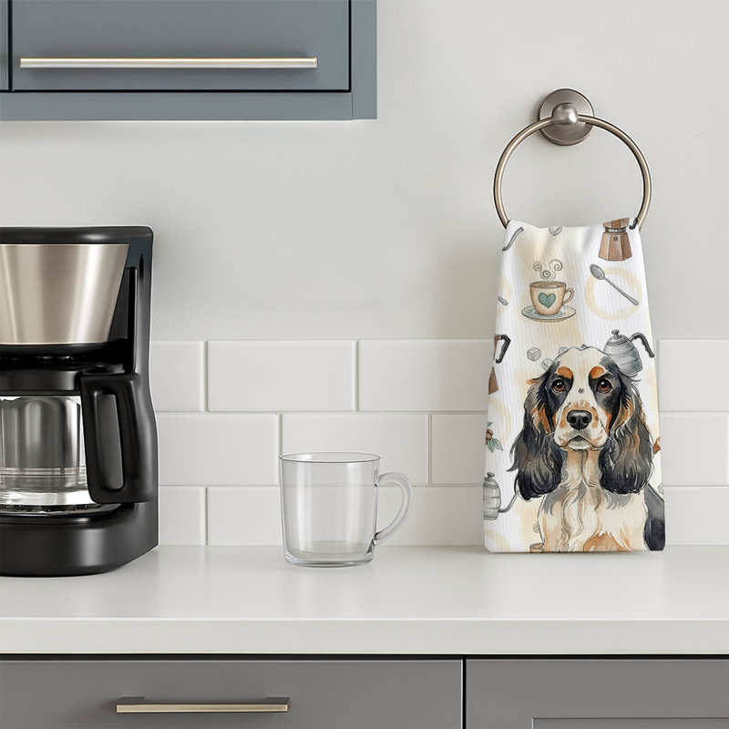 Serviette de cuisine Coffee Bar, Cocker spaniel anglais