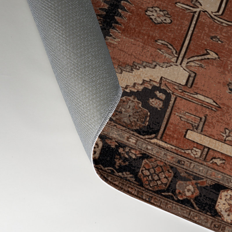 Tapis d'intérieur et d'extérieur brun Persian, Rectangulaire 3 pi x 5 pi