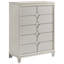 Commode de chambre blanche à 5 tiroirs