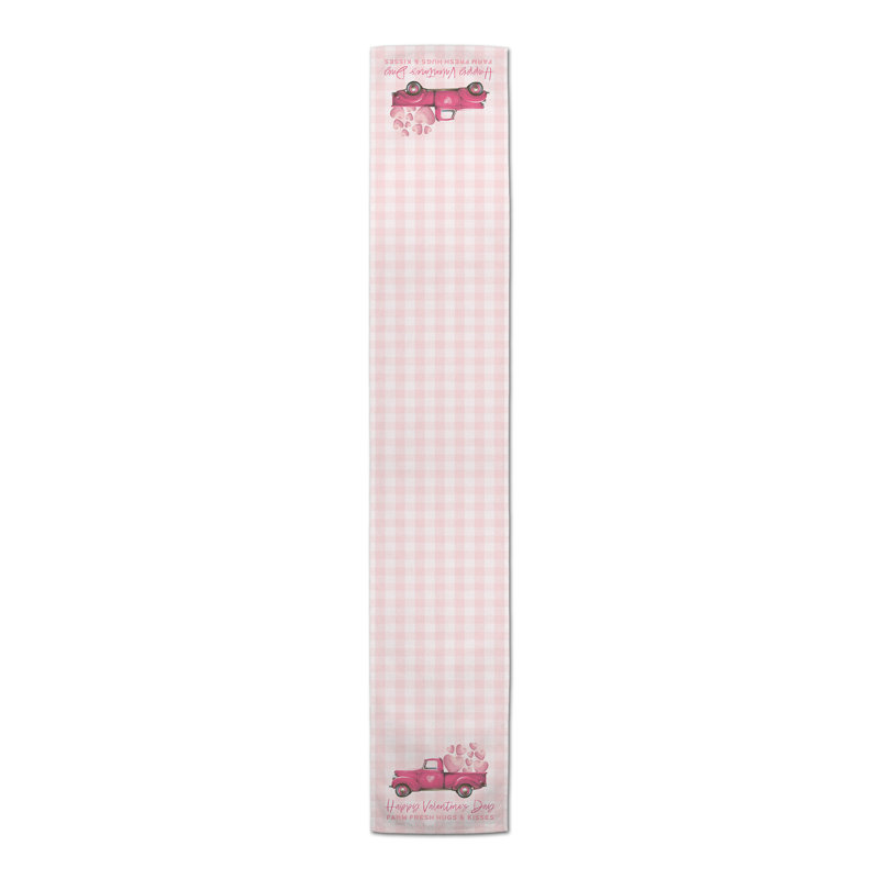 Komon Plaid Valentine's Day Table Runner, 72" x 16"