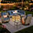 Tommy Outdoor Wicker 6 Person Seating Group With Cushions With Rocking And Swivel Chairs-2018879803-2013565191