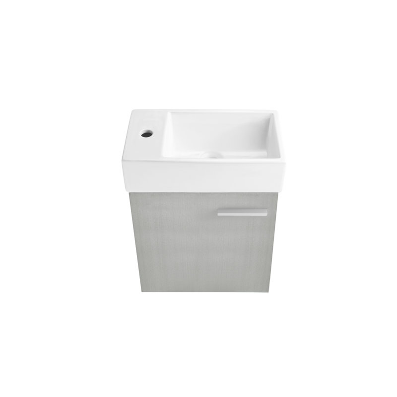 Meuble-lavabo mural 18 po Colmer, Gris