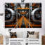 Ensemble d'art mural mural "Monochromes jaunes et gris"-1907792236-1907792248