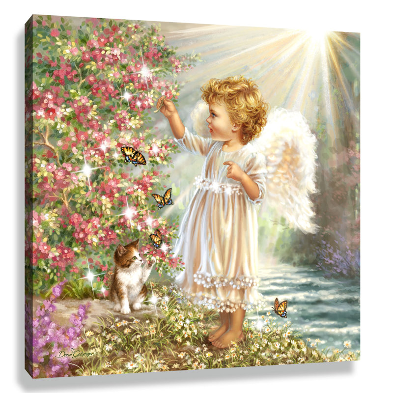 Butterfly Angel by Dona Gelsinger - Unframed Painting Print on Fabric