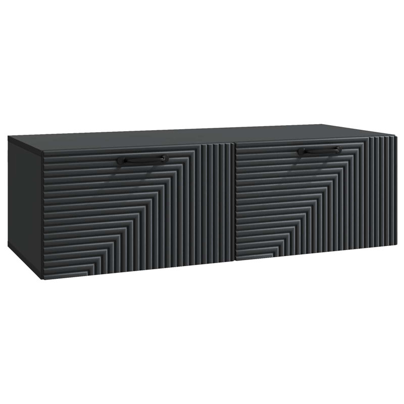 Unfinished TV Stand, Black, 30cm H x 98cm L x 41cm W