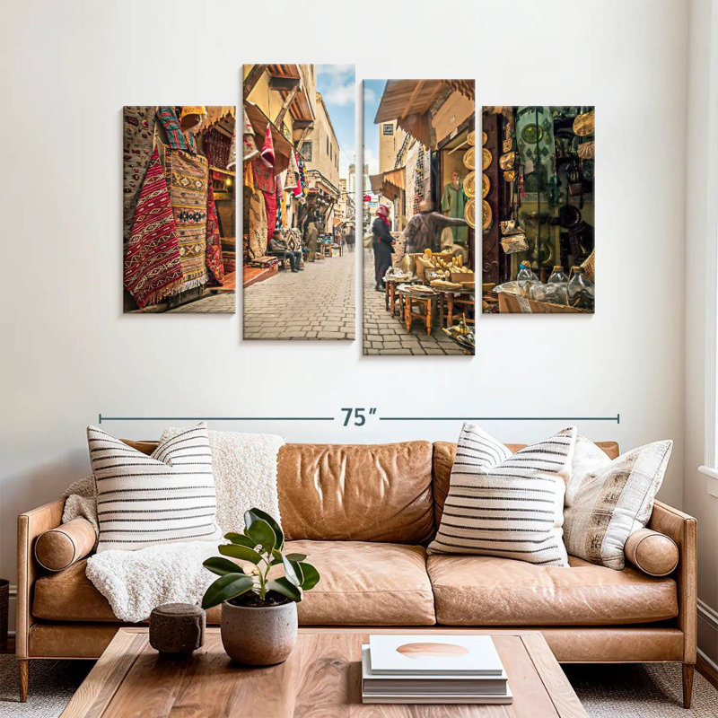 Marché marocain marocain de Fès, H 42 po x l 68 po
