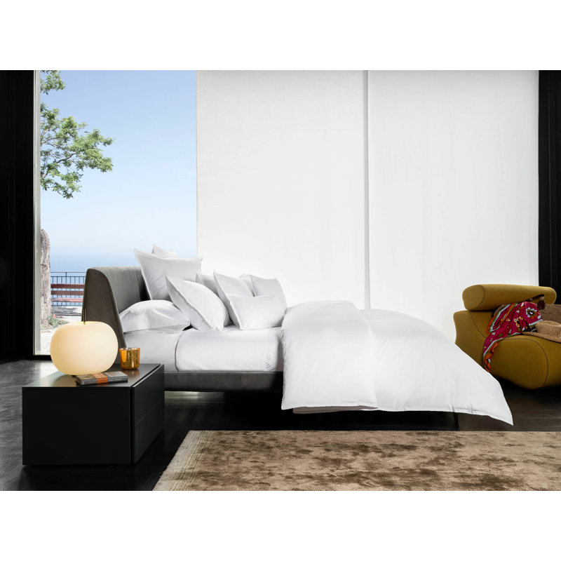 Lineare Percale Sheet Set, King Sheet Set + 2 Pillowcases, White