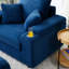 Fauteuil d'appoint surdimensionné avec repose-pieds, fauteuil simple avec grand siège et accoudoirs très larges, fauteuil de lecture moderne et confortable-681392092