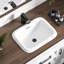 Lavabo pour salle de bain rectangulaire encastré de 19 po KARAMAG 