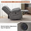 Grand fauteuil inclinable électrique berçant pivotant avec vibrations de massage, tissu chenille Ebern Designs-676792127