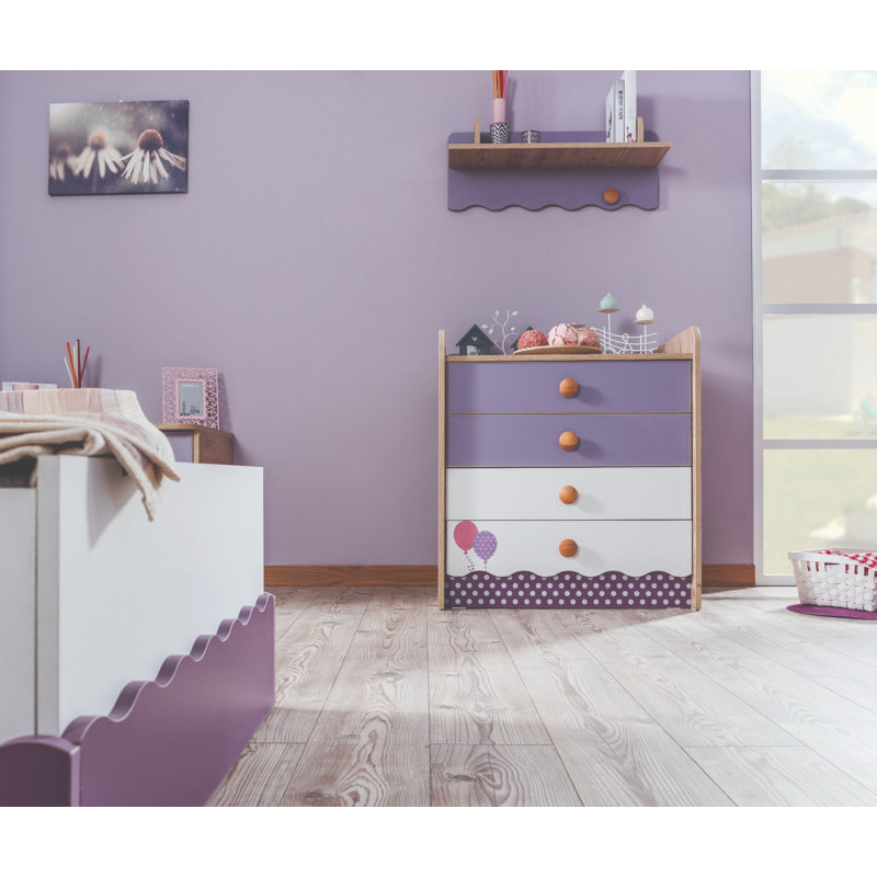 Ensemble de chambre avec lit plateforme 3 pièces Maghin