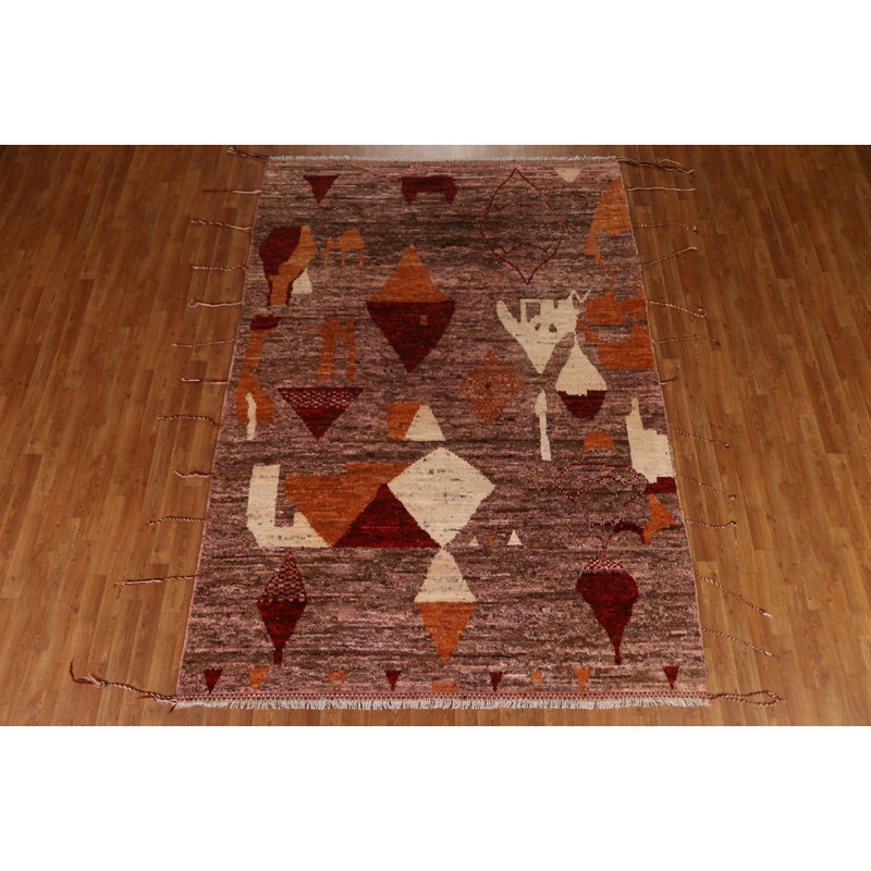 One-of-a-Kind 6'7'' X 9'5'' New Age Wool Area Rug in