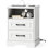 Table de chevet Valera Farmhouse avec station de charge, 2 grands tiroirs et 2 ports USB avec rangement ouvert